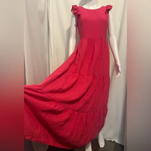 long hot pink dresses Zapakasa Women Hot Pink Long Prom Dress with Slit A-Line Spaghetti Straps  Party Dress main image 0
